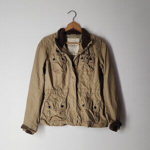 Denim & Supply Ralph Lauren military-style utility cargo jacket khaki  M women